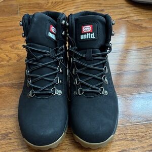 Marc Ecko Black Men's Boots with Tan Soles